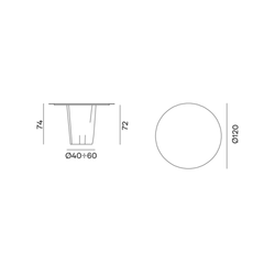 Table Brick - Gervasoni - 4 tailles