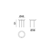Table basse Brise Gervasoni tubulaire acier inoxydable modulable
