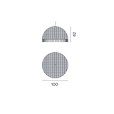 Lampe suspension design premium Croco Gervasoni, fibre naturelle robuste