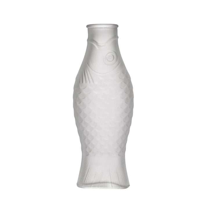 Carafe Fish&Fish givrée Serax en verre soufflé, silhouette poisson stylisé de Paola Navone