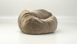 Bean bag Large Vetsak gris velours côtelé vue de face
