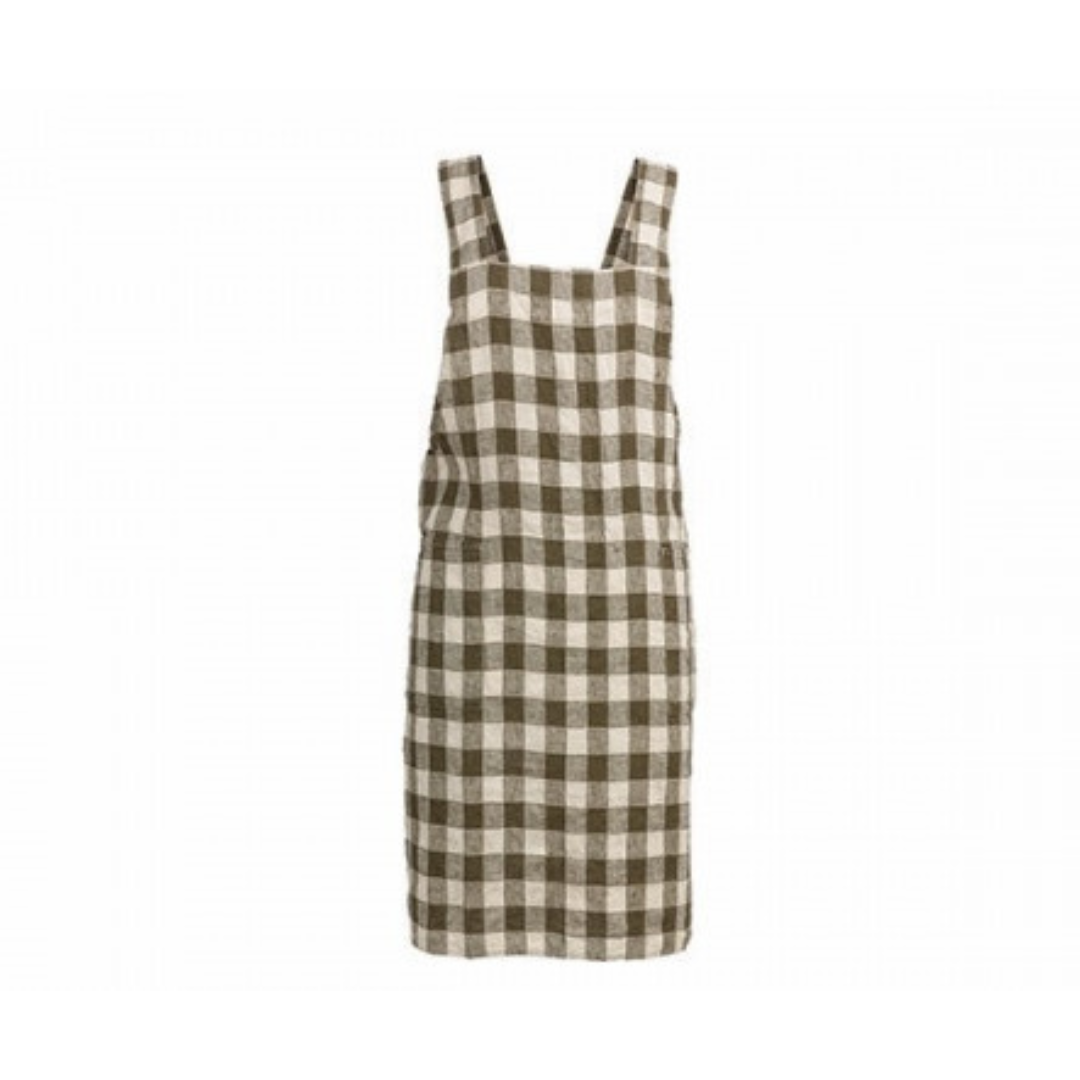 Tablier Japonais - Vichy Vintage Laurier - Maison de Vacances