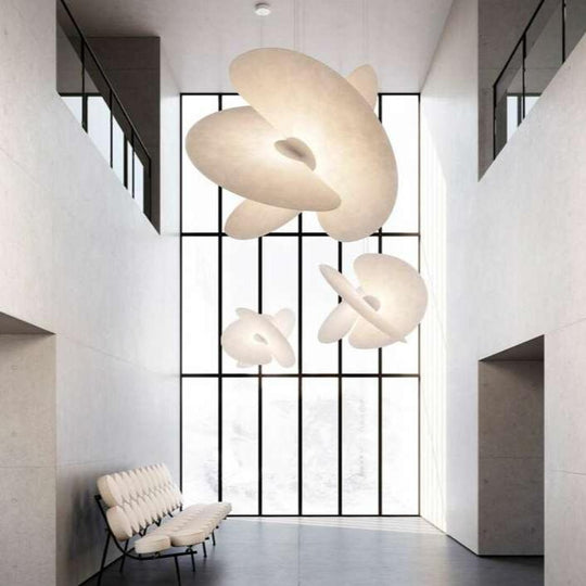 Suspension Levante blanche 102cm Luce Plan design contemporain LED intégrée