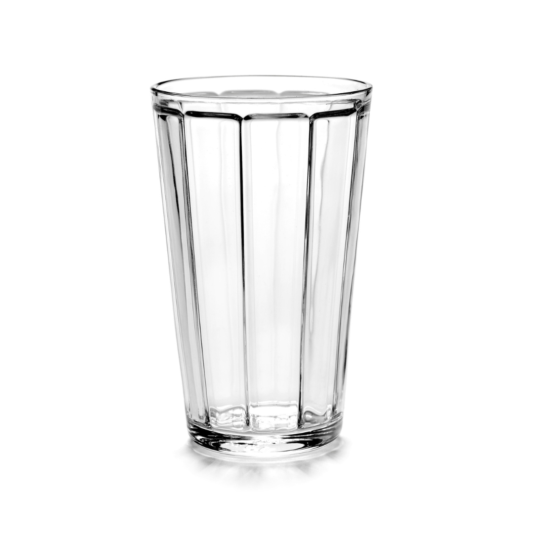 Verre long drink XL Surface transparent Serax design Sergio Herman soufflé à la bouche