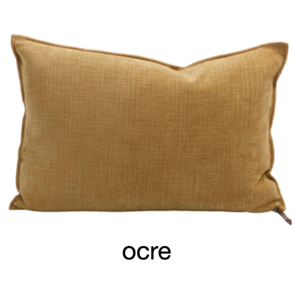 Coussin 40-60 Chenille Ocre - Maison de Vacances