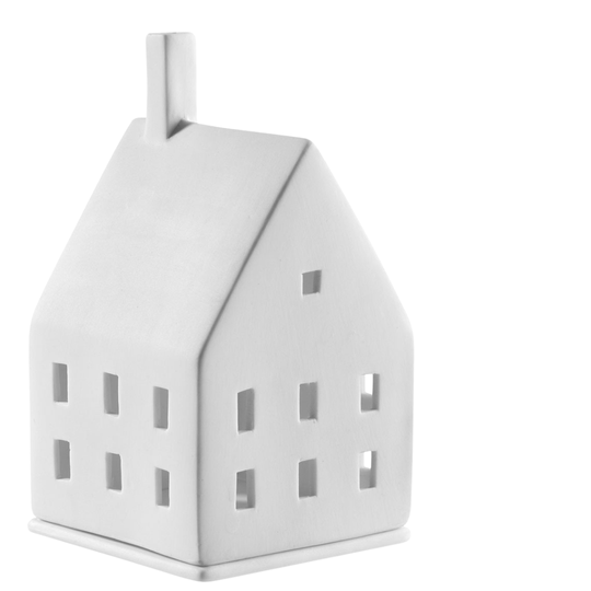 Bougeoir lanterne décoratif porcelaine non émaillée Räder diffusant lumière douce et ombres délicates