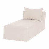 Méridienne déhoussable 80x180cm avec coussin 50x70 inclus, design épuré
