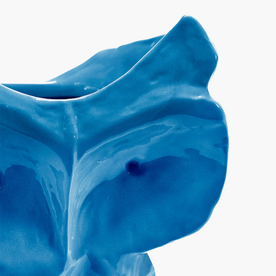 Sculpture vase en forme de chouette bleu intense After Midnight Serax