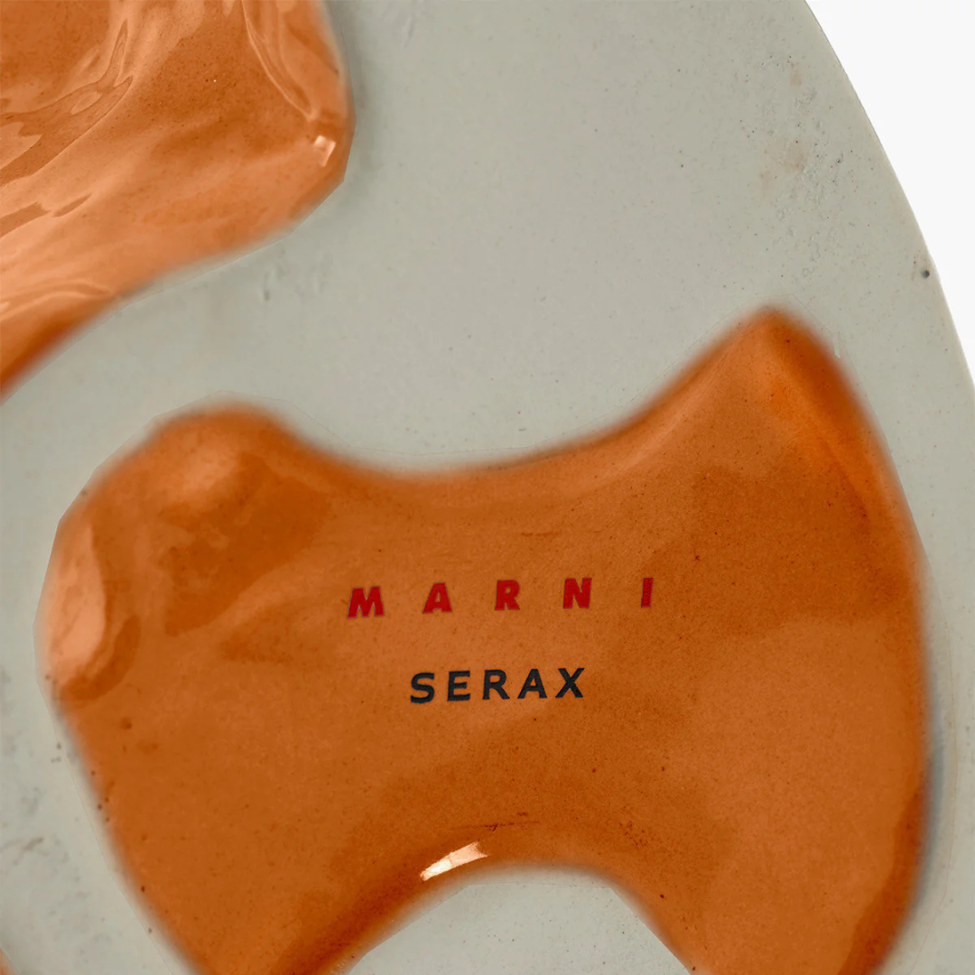 Sculpture vase chouette orange grès émaillé design haut de gamme Serax