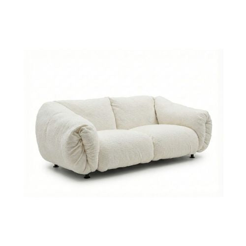Canapé design Zanotta Za:Za Max contraste noir et blanc, assise profonde 117cm structure géométrique