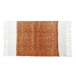 Plaid Vicky en Laine Bicolore Biscuit et blanc - Bed and Philosophy