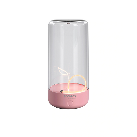 Design contemporain de la lampe de table Pulse Sompex rose avec technologie LED innovante