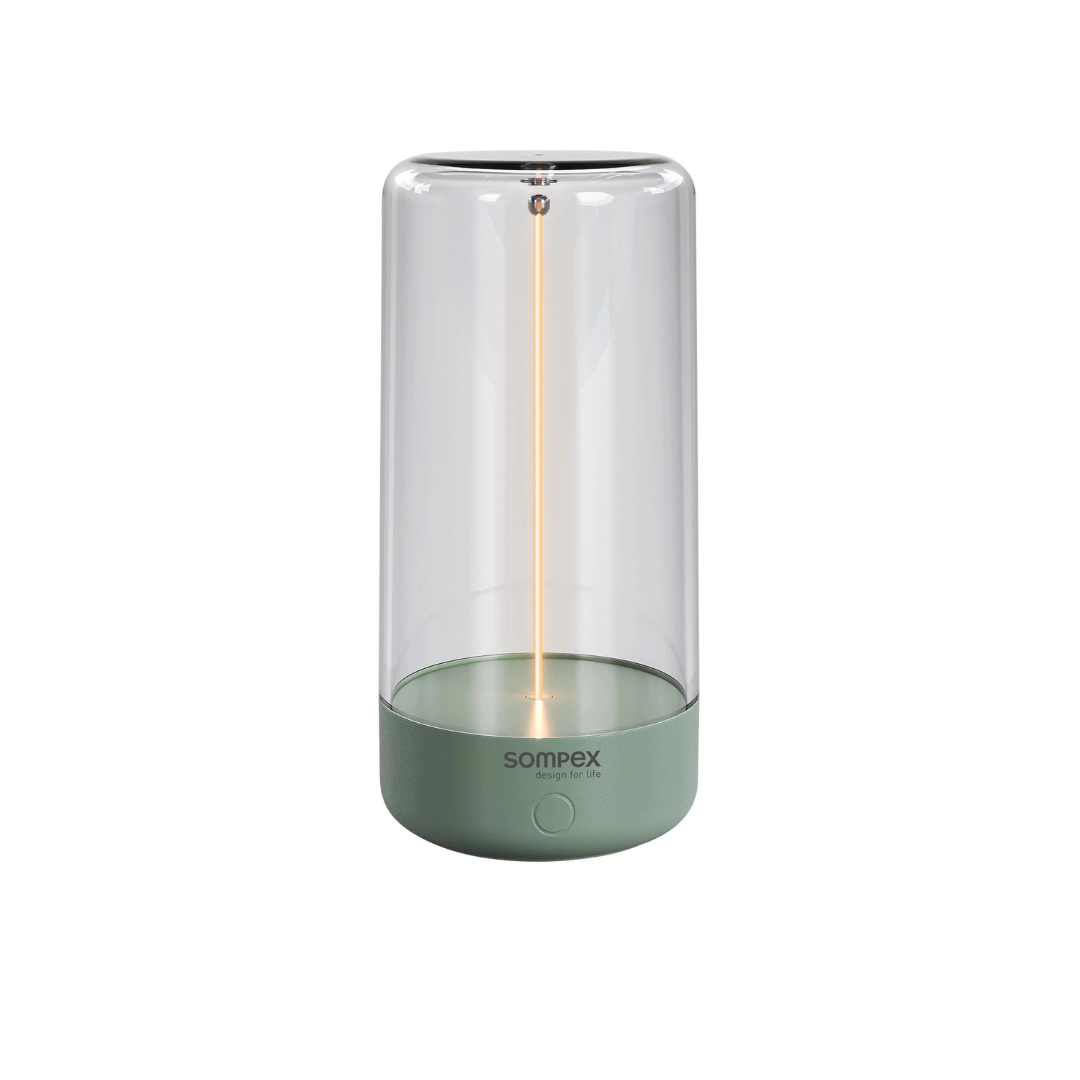 Lampe à poser design Pulse couleur vert olive, technologie LED innovante Sompex