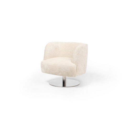 Fauteuil Bold Ralph M gris anthracite design contemporain avec pieds métal pivotants