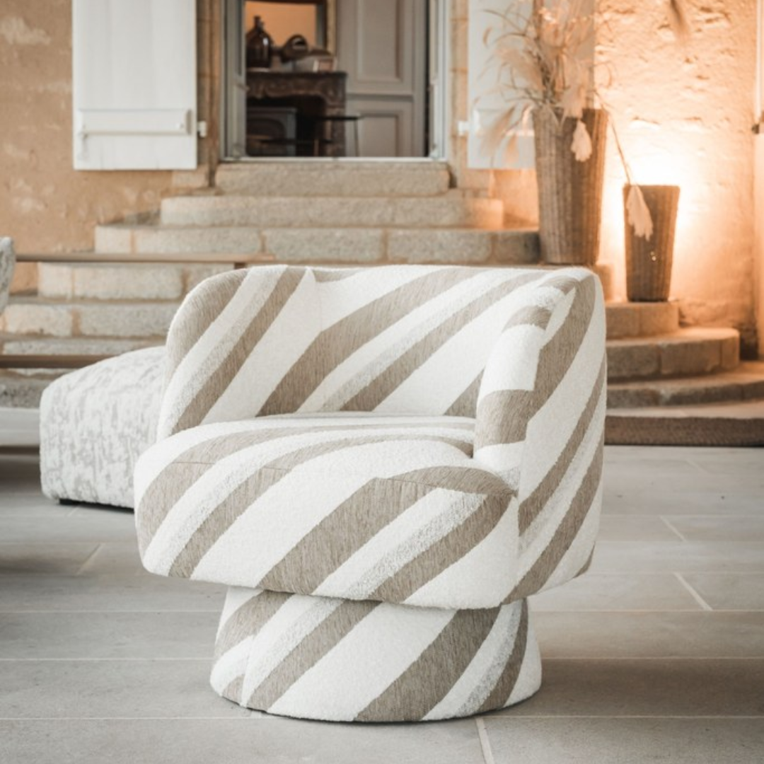 Fauteuil Gali Ralph M : lignes minimalistes et tissu premium personnalisable