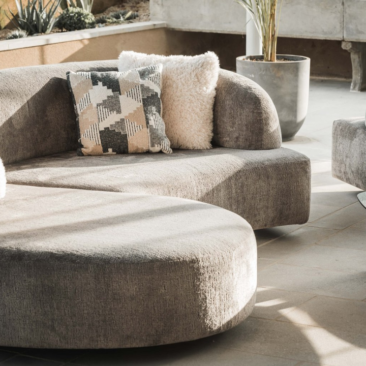 Canapé Jabba Ralph M gris clair design contemporain salon haut de gamme