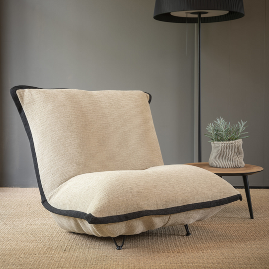 Fauteuil déhoussable Moia couleur grise élégant pour salon moderne