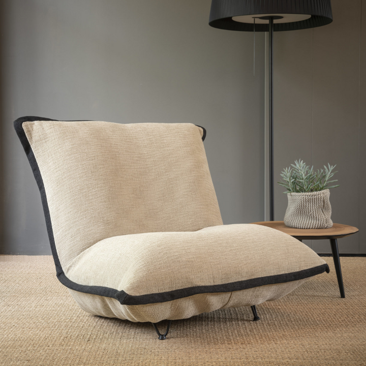 Fauteuil déhoussable Moia couleur grise élégant pour salon moderne