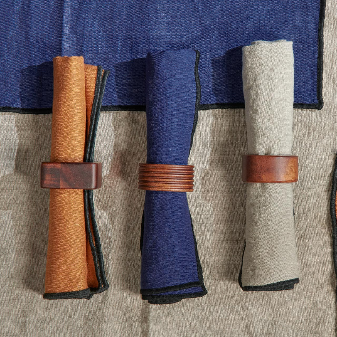 Rond de serviette bois design épuré collection Wood Asa Selection détail matière et finition