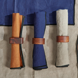 Lot de 2 ronds de serviettes carrés - Wood - Asa Sélection