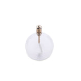 Lampe à huile ronde S en laiton martelé avec verre soufflé, design épuré Peri Living