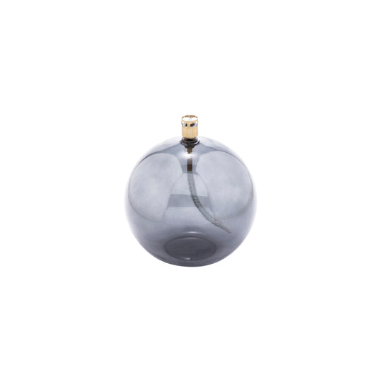 Lampe à huile ronde L Laiton Smoke Peri Living verre fumé design épuré