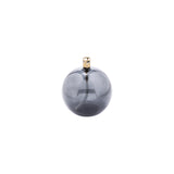Lampe à huile ronde M Peri Living en verre fumé avec monture laiton, mèche fibre de verre
