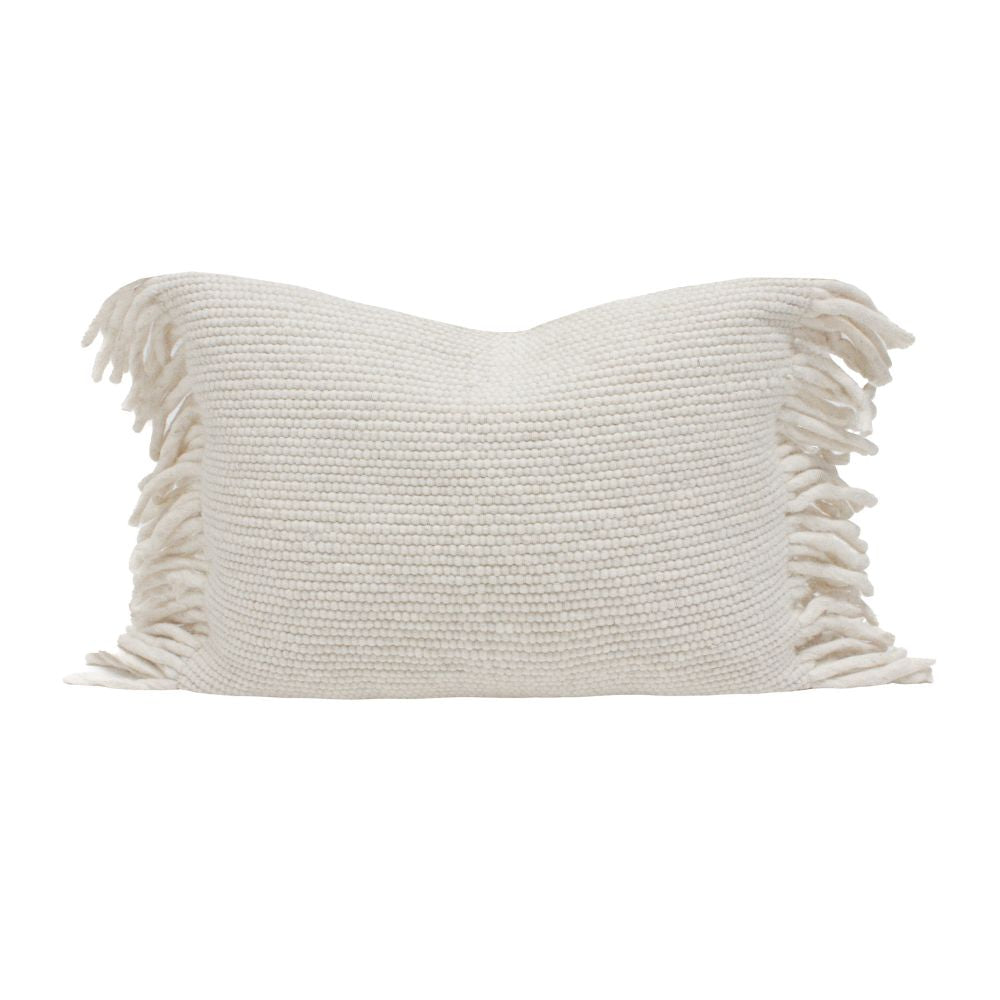 Coussin Shaker frangé 40x60cm en Laine - Bed and Philosophy