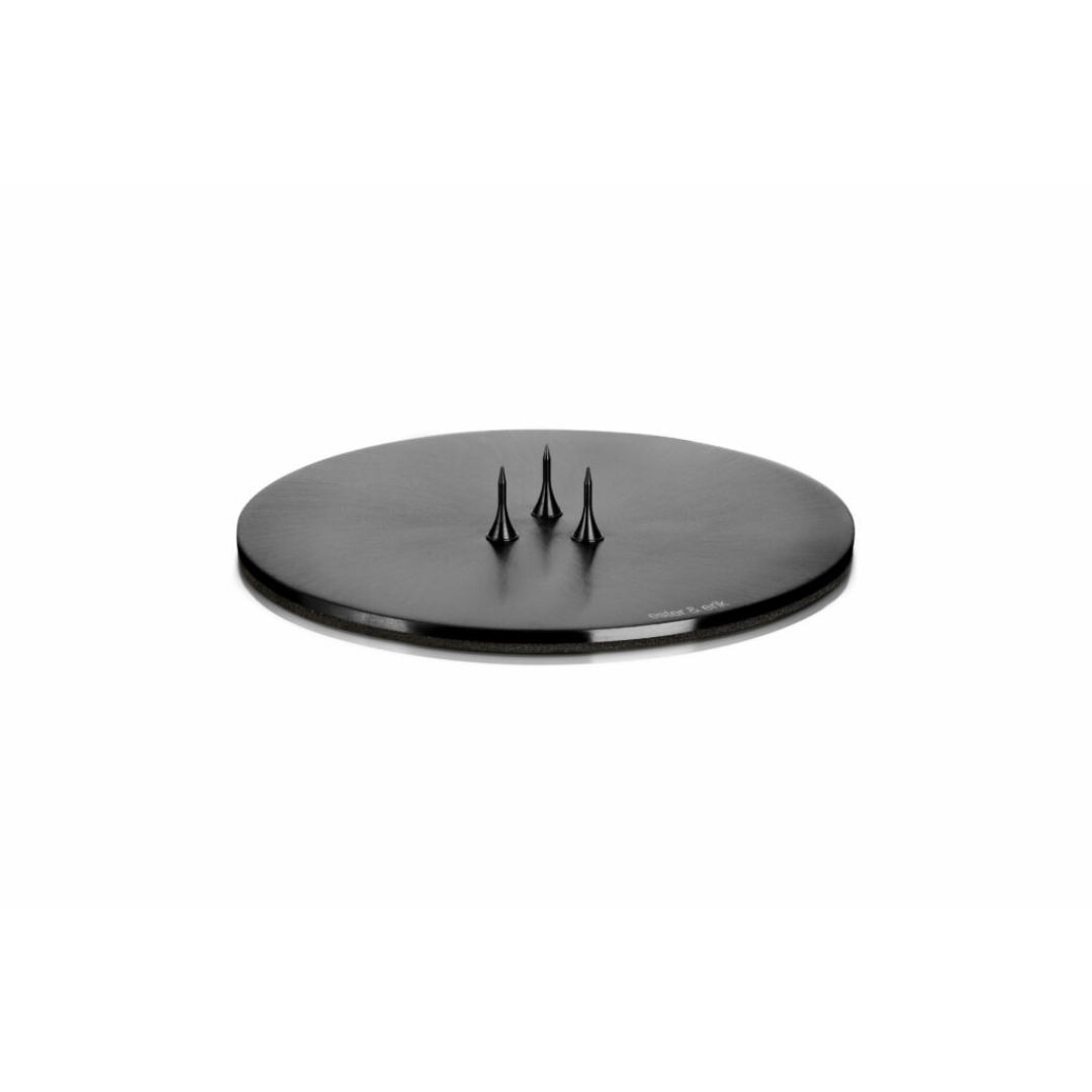 Soucoupe à bougie petit modèle noir mat Ester & Erik avec pics de maintien