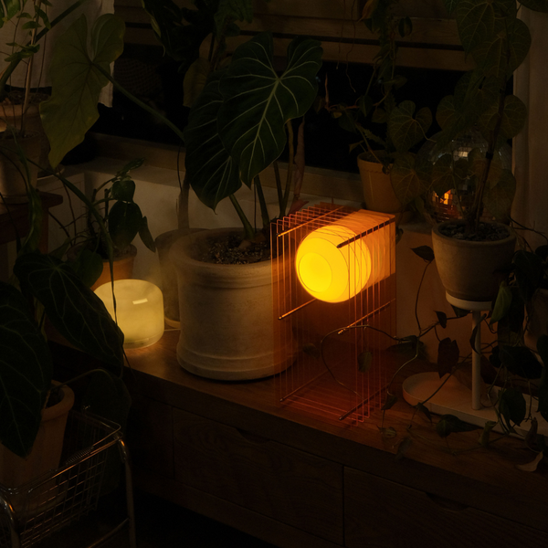 Lampe à poser Lop - Small Rectangle Orange - Bang - Maison Archibald