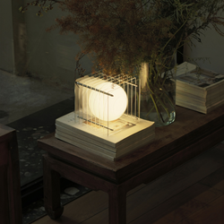 Lampe à poser Lop - Small square Transparent - Bang