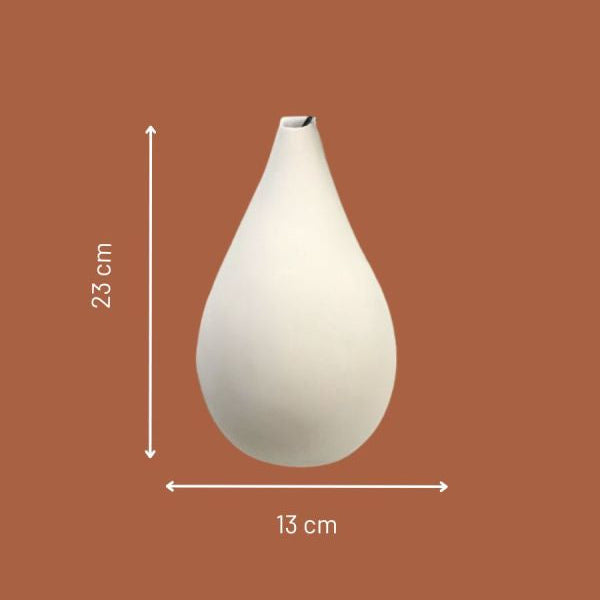 Vase mural décoratif Monochromic couleur jaune, forme goutte inspirée de la nature