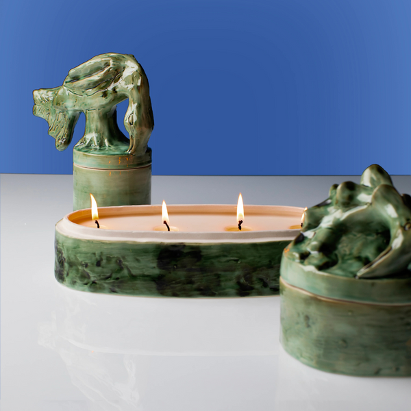Bougie parfumée “Sonata” Medium – Green – Serax x Bela Silva - Maison Archibald
