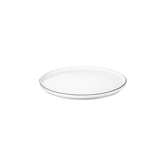 Assiette de présentation en porcelaine Asa Sélection avec trait noir minimaliste