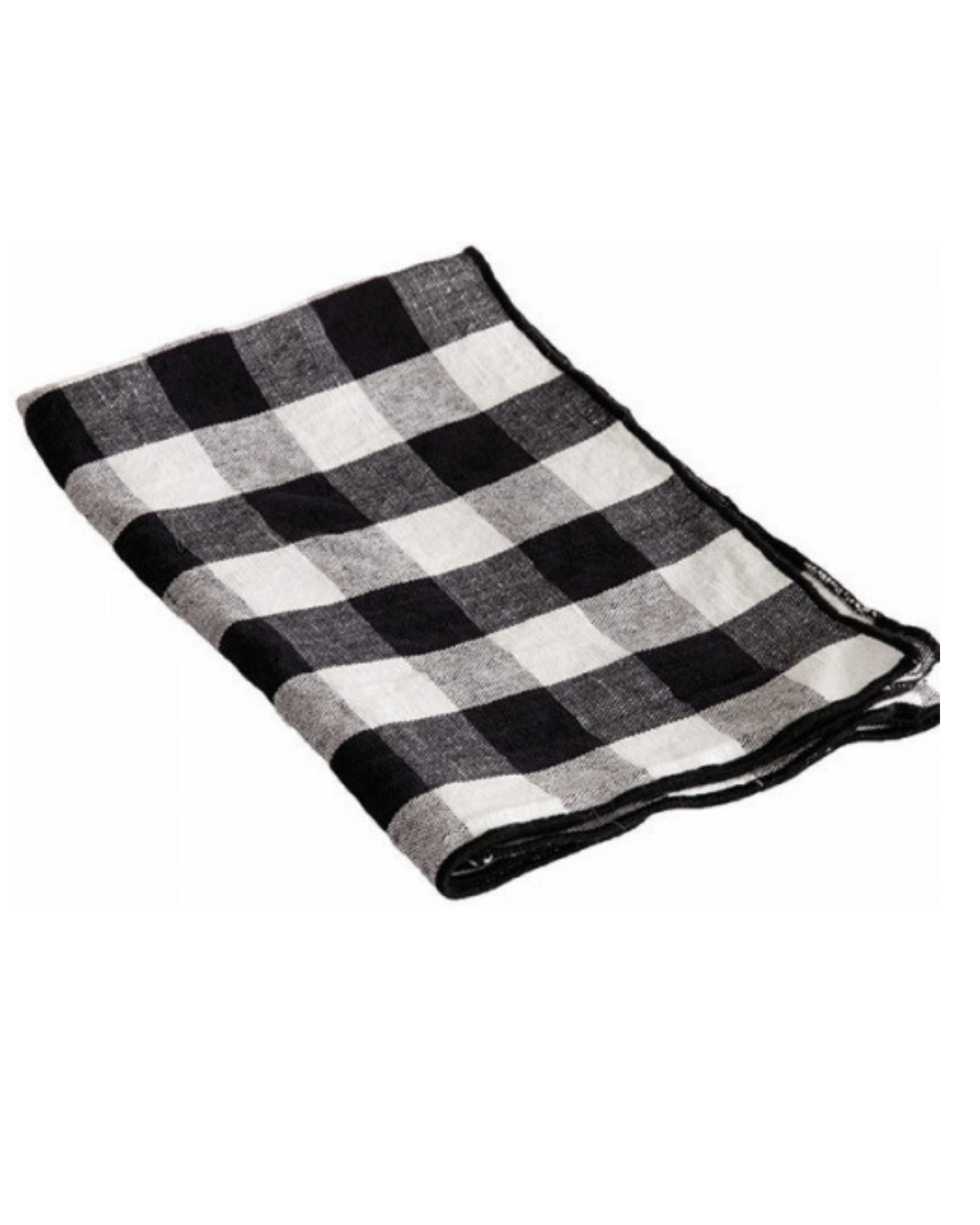 Black Gingham Tea Towel - Holiday Home