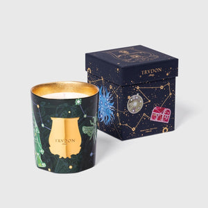 Détail du verre doré illustré par Brecht Evens pour Trudon Fir