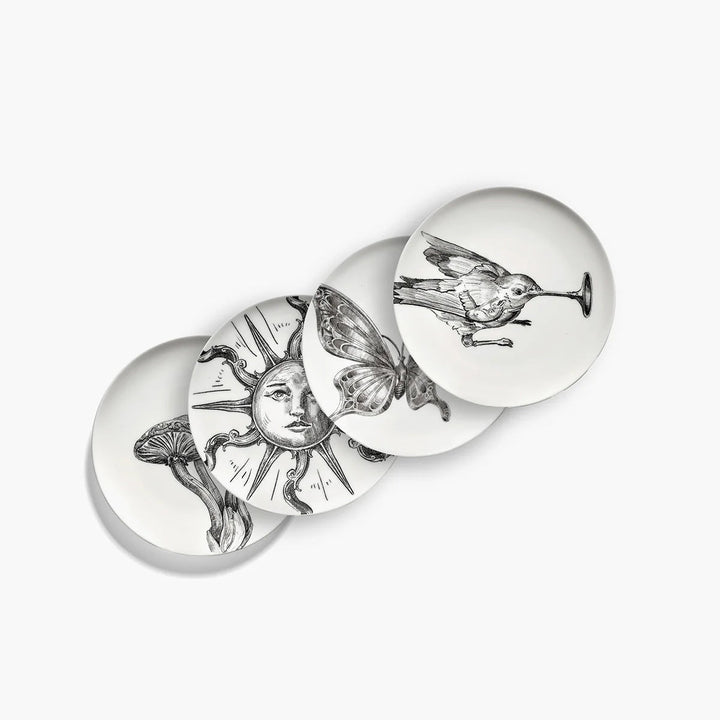 Set de 4 petites assiettes en porcelaine Unity Serax collection Tomorrowland