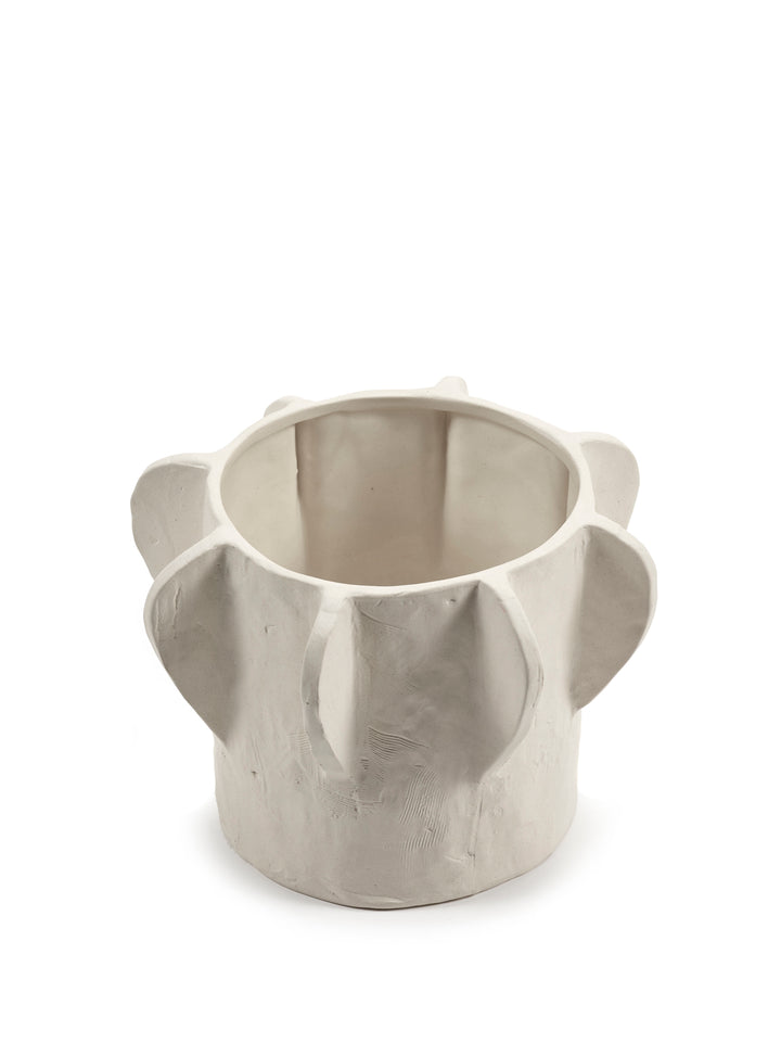 Vase Molly beige Serax design minimaliste Urban Jungle, diamètre 25 cm hauteur 28 cm