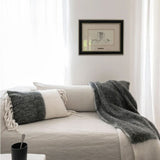Détail texture laine coussin bicolore Van design contemporain premium