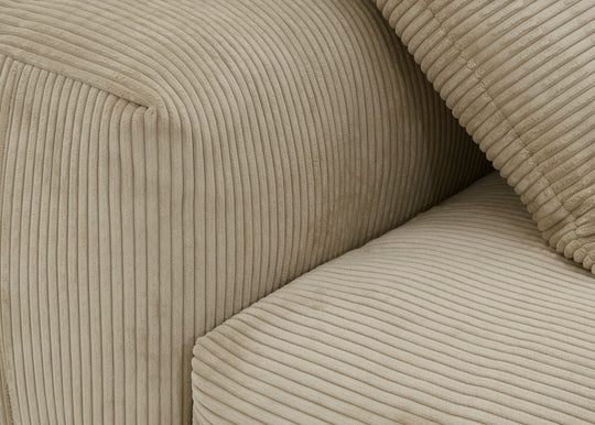 Canapé Vetsak Set 01 en cord velours Sand, sofa modulable haut de gamme disponible à Rennes chez Maison Archibald.