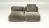 Sofa Vetsak Set 01 en cord velours Kaki, texture douce et élégante, Maison Archibald Rennes.