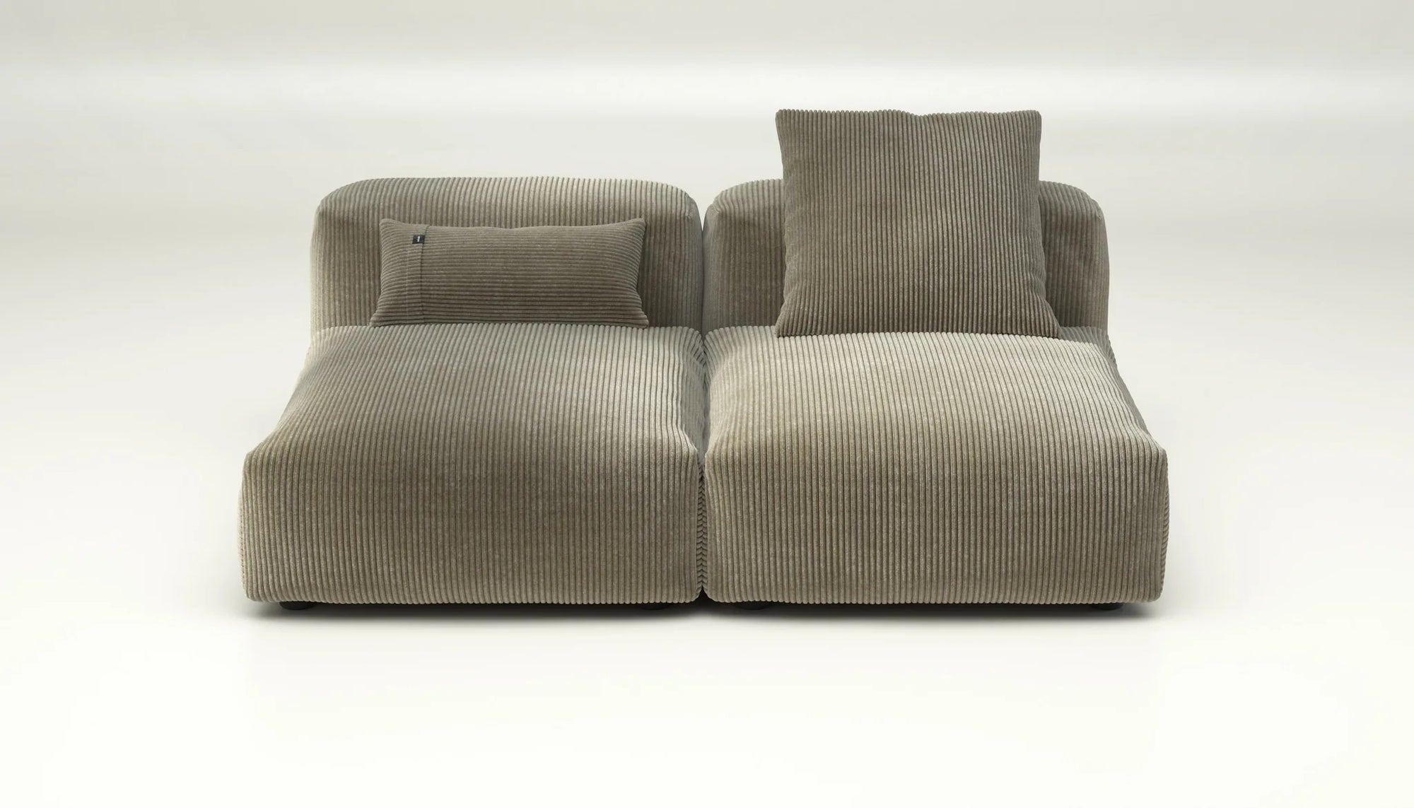 Sofa Vetsak Set 01 en cord velours Kaki, texture douce et élégante, Maison Archibald Rennes.