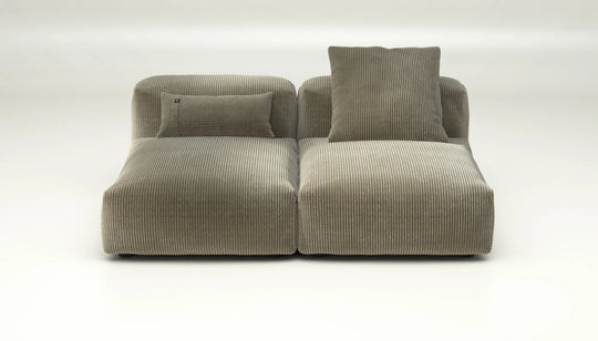 Sofa Vetsak Set 01 en cord velours Kaki, texture douce et élégante, Maison Archibald Rennes.