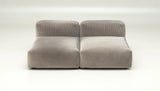 Canapé Vetsak Set 01 en cord velours Platinium, design modulable et confort premium, Maison Archibald France.