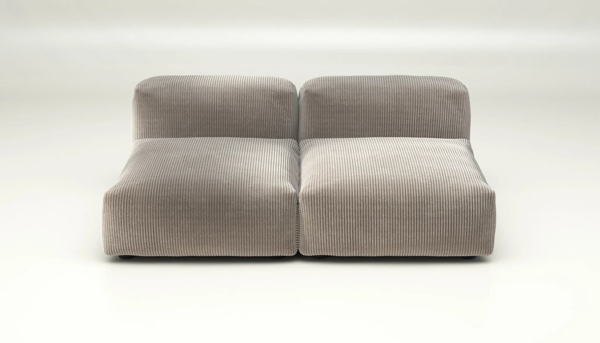 Canapé Vetsak Set 01 en cord velours Platinium, design modulable et confort premium, Maison Archibald France.