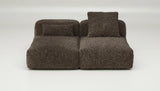 Sofa Vetsak Set 01 en tissu Doodle Cacao, ton chaleureux et ambiance raffinée, Maison Archibald Paris.