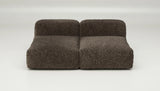Sofa Vetsak Set 01 en tissu Doodle Cacao, ton chaleureux et ambiance raffinée, Maison Archibald Paris.
