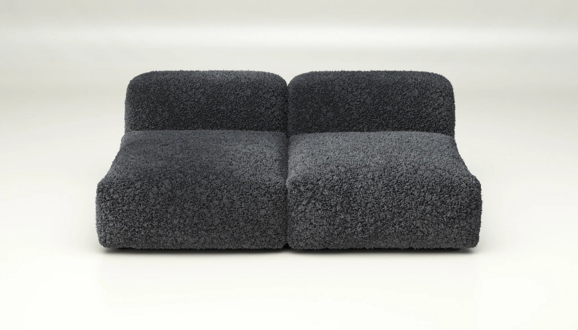 Canapé modulable Vetsak Set 01 en tissu Doodle Dark Grey, look contemporain et confort durable.