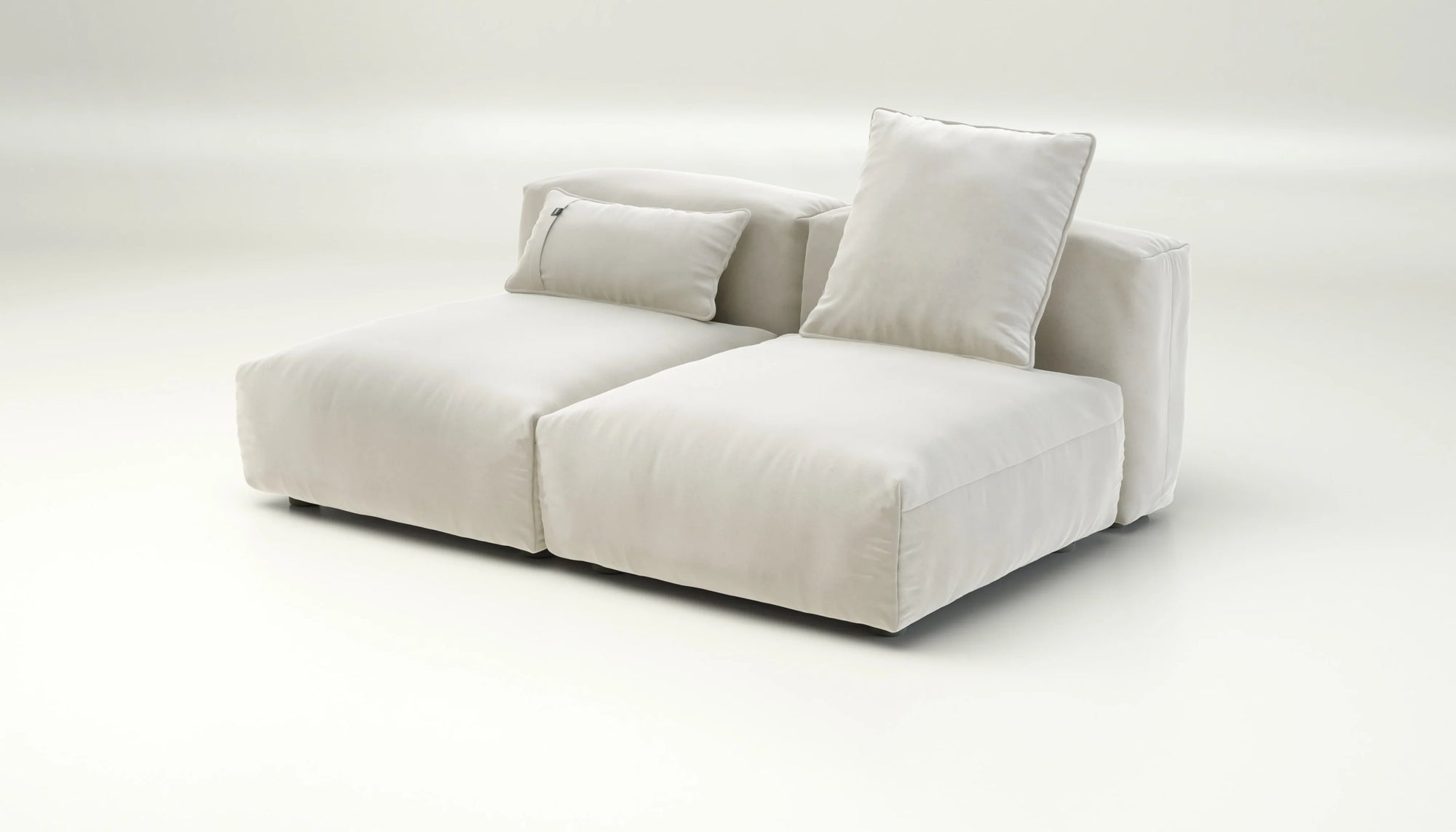 Canapé modulable Vetsak Set 01 en Suave Pearl, teinte claire et intemporelle, showroom Maison Archibald Rennes.