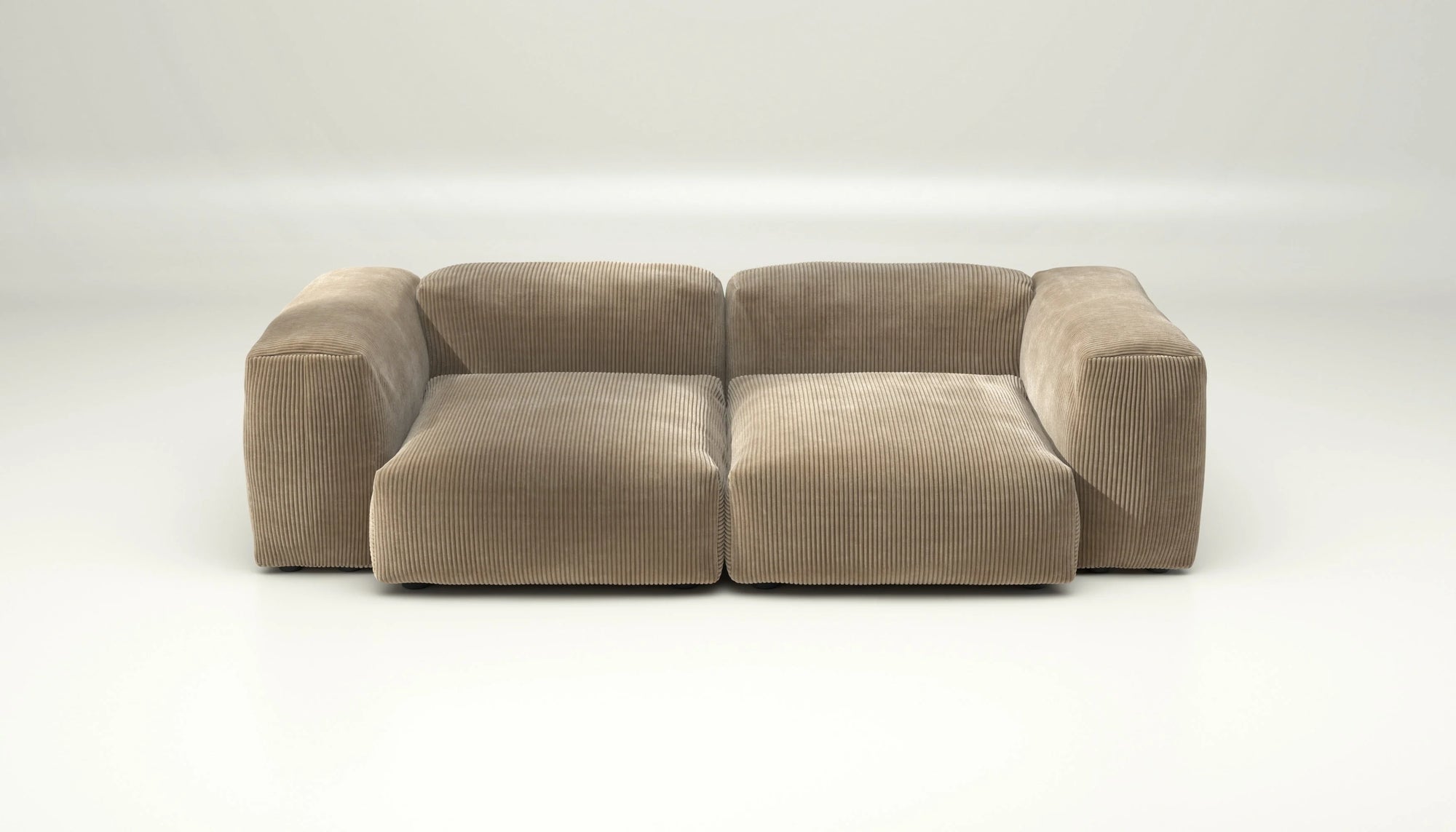 Canapé Vetsak Set 02 en cord velours Sand, sofa modulable design disponible à Paris et Rennes chez Maison Archibald.